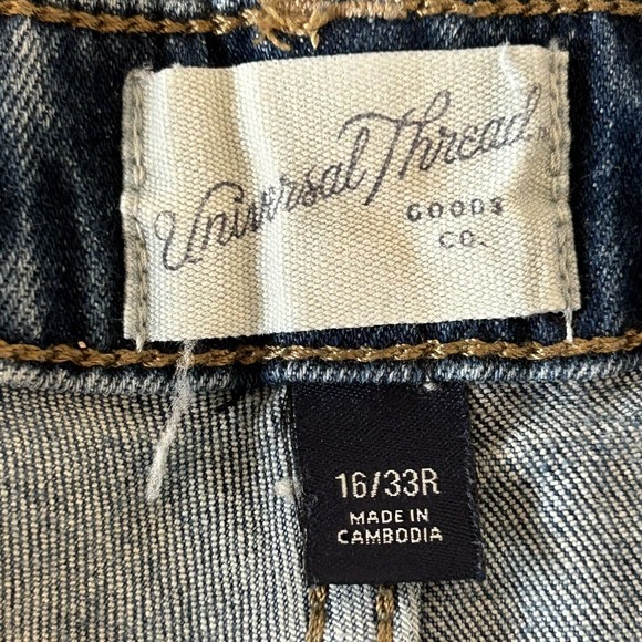 Universal Thread Overalls Denim Modified 16/25 Cut Offs - Picture 10 of 12